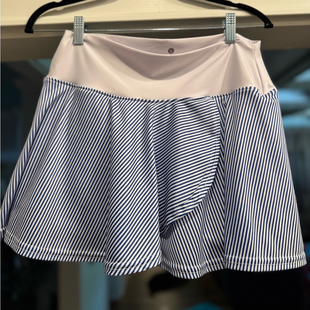 Faye and florie striped tennis skirt with built in shorts